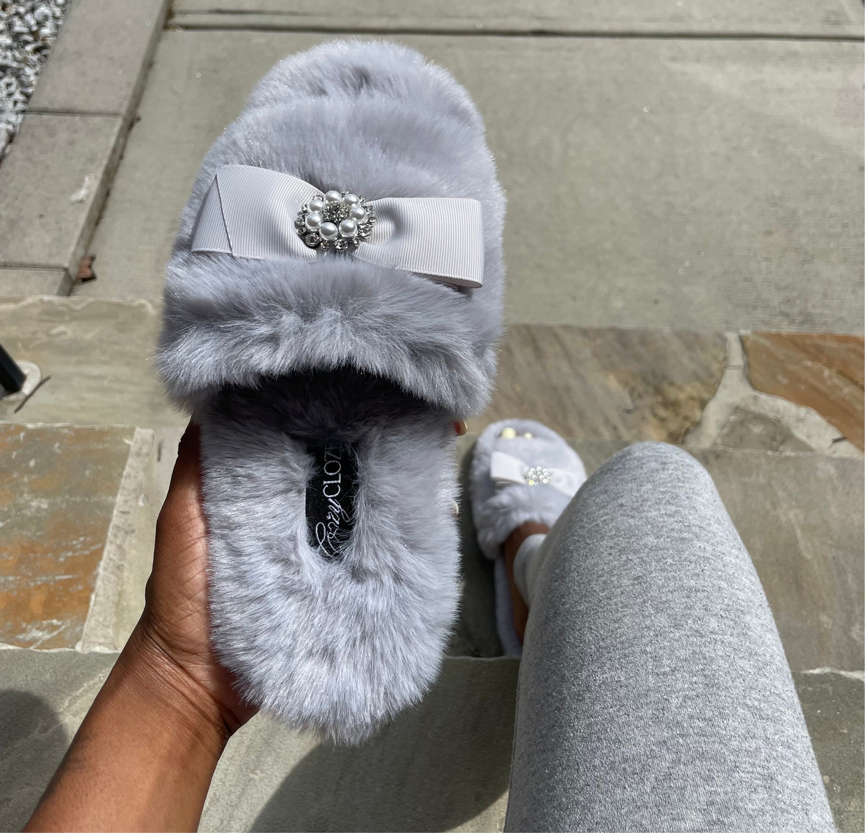 Silver Belle Slippers