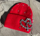 Double Heart Beanie