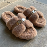 NEW. Cashmere Kiss Slides