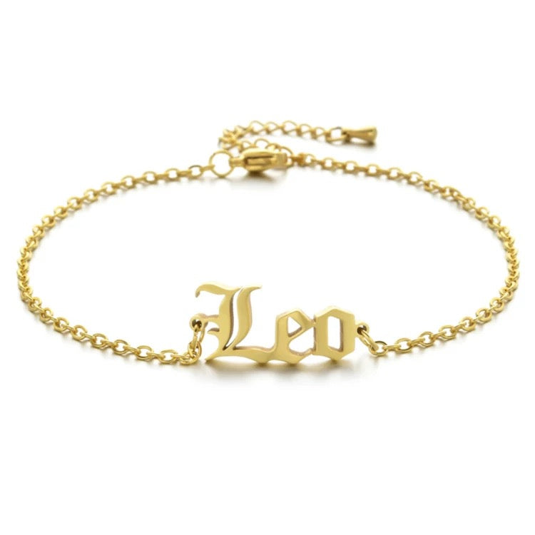 18k Gold Plated Clozet Anklet Zodiac - – Cozy
