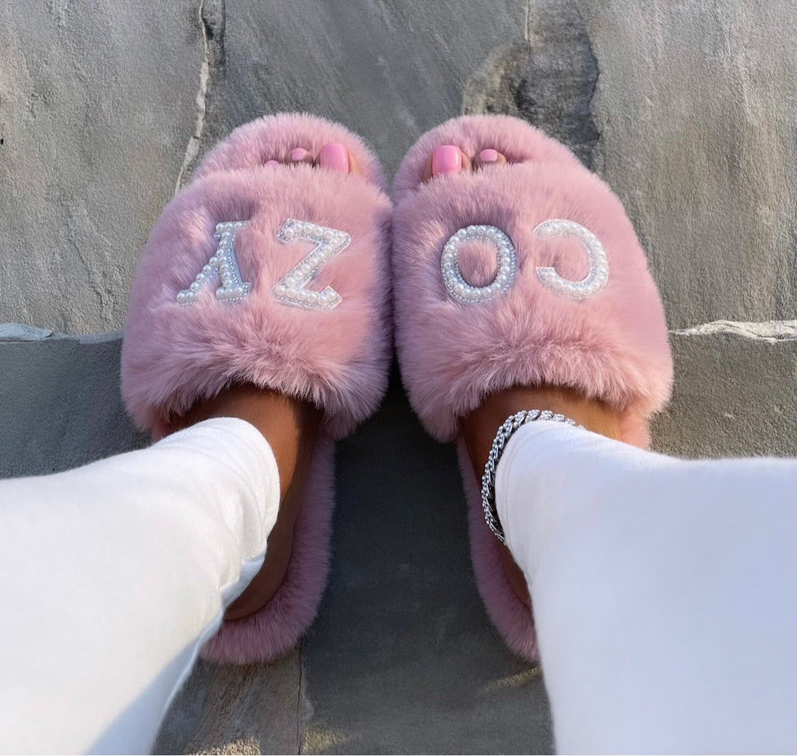 Smiley Face Cozy Slippers | Jane